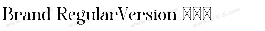 Brand RegularVersion字体转换
